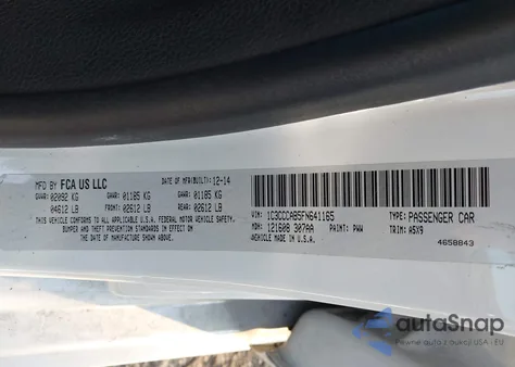 2015 Chrysler 200 Limited from USA, damaged, VIN 1C3CCCAB5FN641165